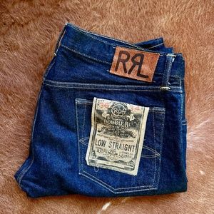 RRL Double RL Low Straight Once-Washed Japanese Woven Selvedge Denim Jeans 36x34